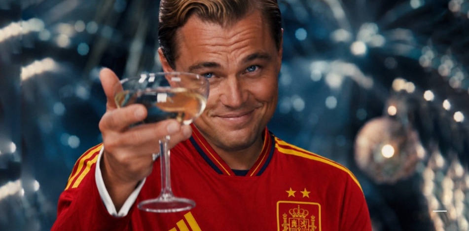 Di Caprio in Spanish T-shirt