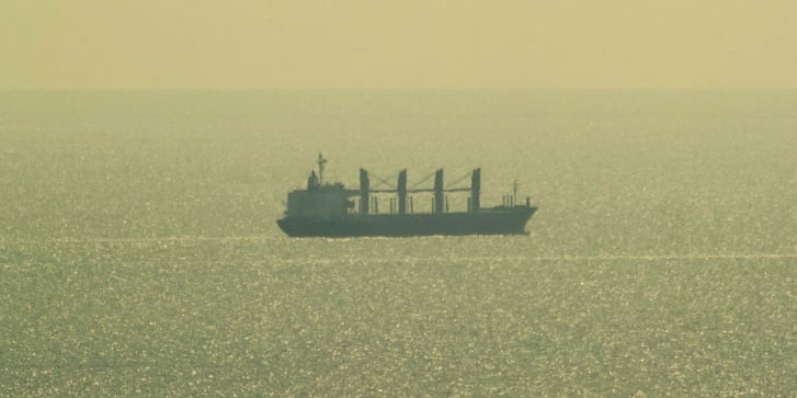 Το φορτηγό «Primus» πλέει προς το βουλγαρικό λιμάνι της Βάρνας στη Μαύρη Θάλασσα, 26/8/2023. [STRINGER/AFP]