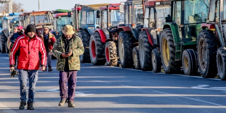 Κινητοποίηση αγροτών στο νομό Λάρισας, Τετάρτη 24 Ιανουαρίου 20245. (ΛΕΩΝΙΔΑΣ ΤΖΕΚΑΣ/EUROKINISSI)