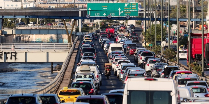Μποτιλιάρισμα στη λεωφόρο Κηφισού, 13/10/2025. [Γιάννης Παναγόπουλος/Eurokinissi]