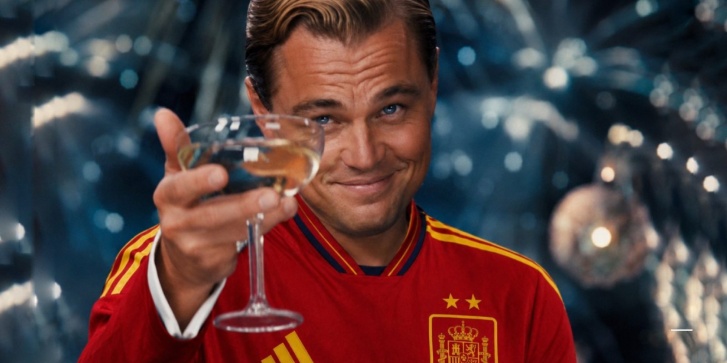 Di Caprio in Spanish T-shirt