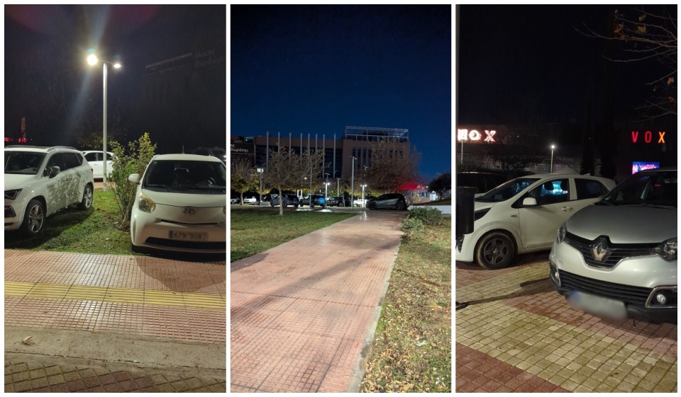 Τα παρκαρισμένα μέσα στο πάρκο το βράδυ της 22ας Δεκεμβρίου 2024