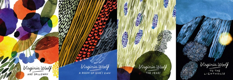 Τα 4 εξώφυλλα της σειράς βιβλίων της Virginia Woolf, σχεδιασμένα από την Suzanne Dean και εικονογραφημένα από την Aino-Maija Metsola. untitled-10.jpg