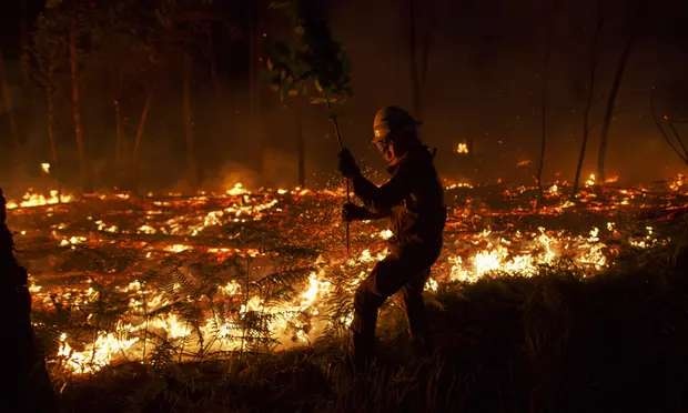 the wildfires that hit the Leiria region of Portugal in 2017