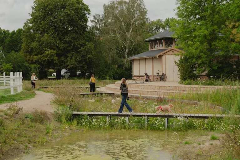 Karens Minde park has been revamped as catchment area for water in the event of future extreme weather events