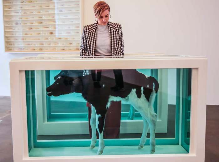 Damien Hirst formaldehyde animal works dated to 1990s were made in 2017