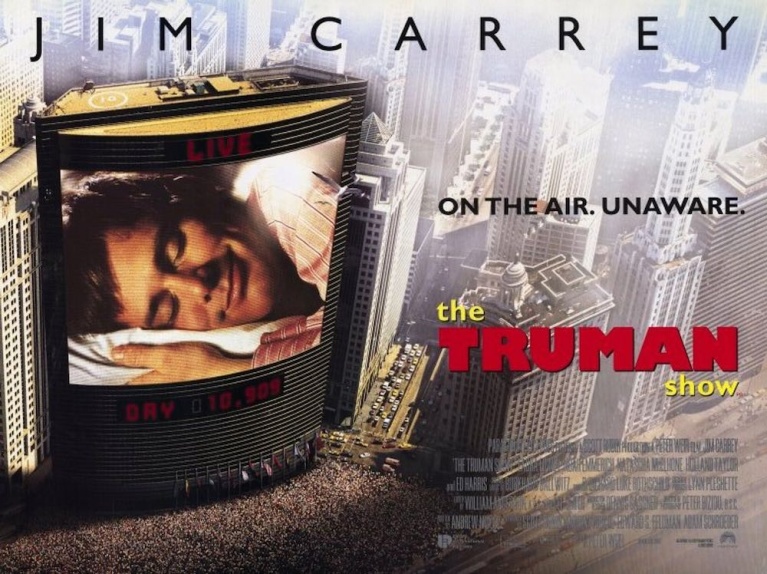 Η επίσημη αφίσα της ταινίας του Πήτερ Γουάιαρ «The Truman Show».