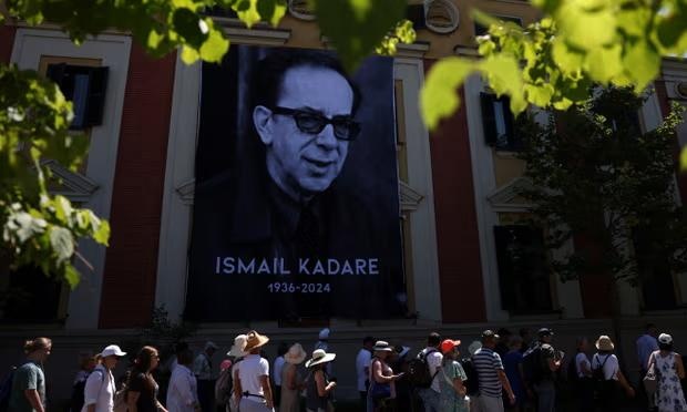 Thousands of Albanians honour author Ismail Kadare in Tirana