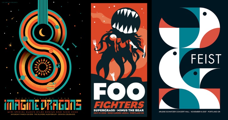Πόστερ για τους Imagine Dragons, τους Foo Fighters και την Feist από τον Dan Stiles. dan.jpg