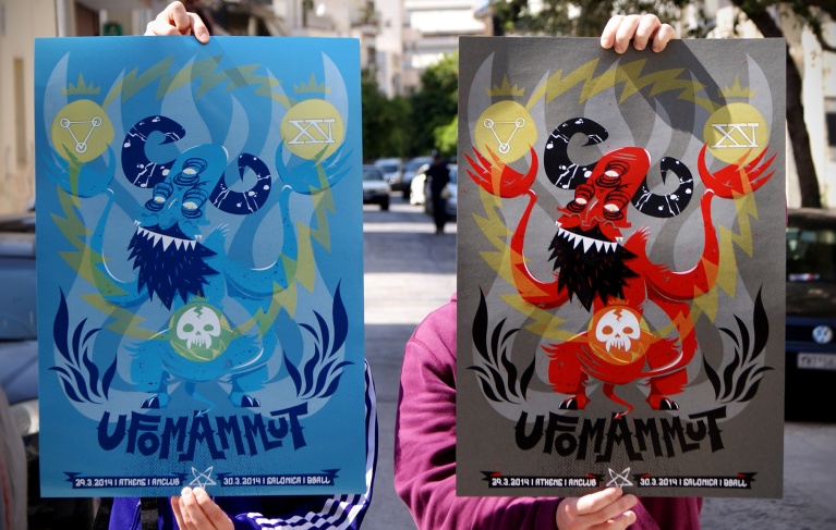 Πόστερ-μεταξοτυπία για τους Ufomammut από τον Κωνσταντίνο Κουνάδη, τυπωμένο από τους Fuzz Ink. kounadis-ufomammut.jpg