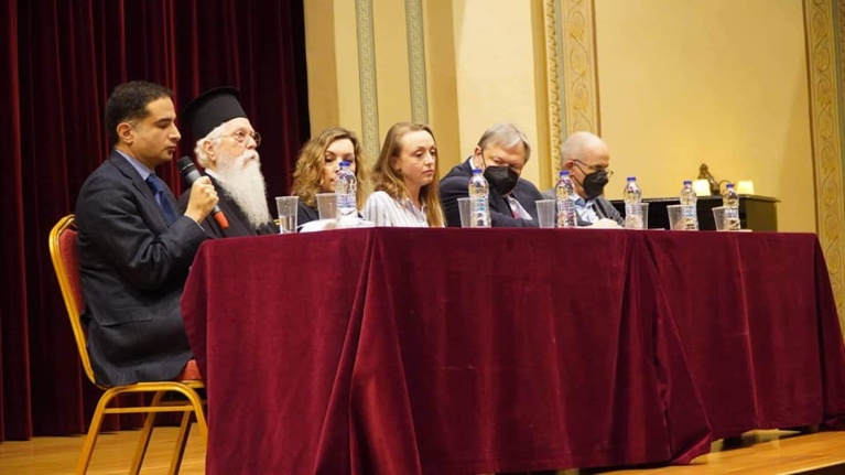 Στιγμιότυπο από την παρουσίαση της αναθεωρημένης έκδοσης του βιβλίου Τρίτη Ρώμη, στις 19 Μαΐου στον Παρνασσό. presentationtritiromiupdate.jpg
