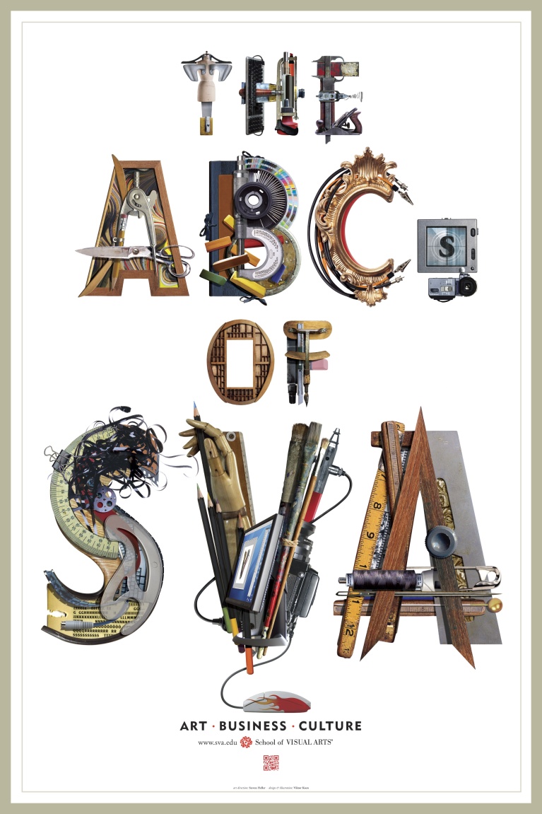 Αφίσα για την σχολή School of Visual Arts από τον Βίκτωρα Κοέν. the-abcs-of-sva1-by-victor-koen.jpg