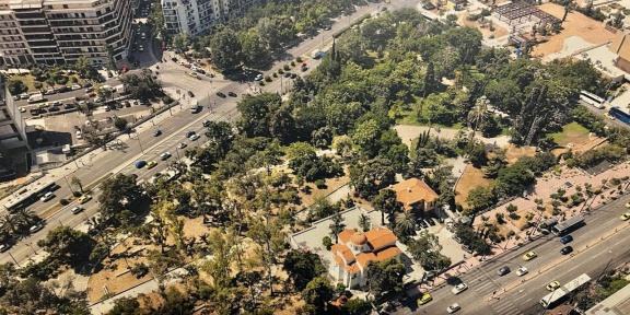 Το πάρκο Ριζάρη από ψηλά.