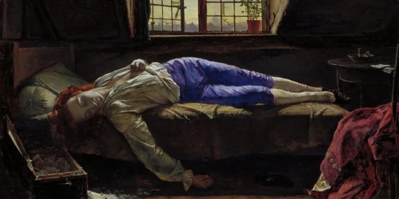 Henry Wallis, Chatterton, 1856, Tate Britain. [Wikimedia]